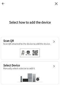 Choose Select Device option