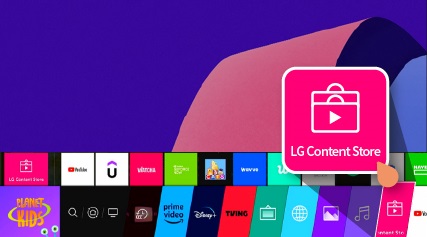 Open LG Content Store to download apps on your TV