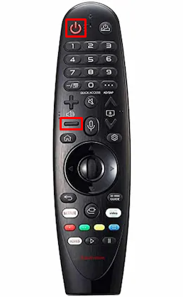 Press and hold the remote buttons to restart your LG Smart TV