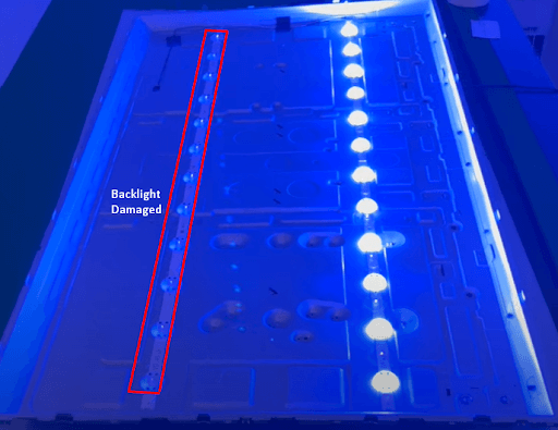 Replace the Damaged Backlight to fix LG TV Blue Tint problem