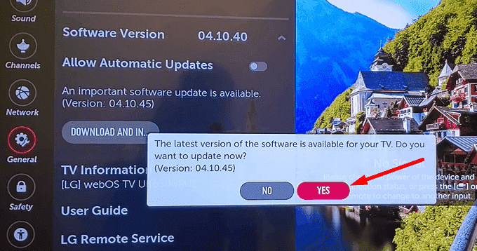 Update your LG TV to fix the no signal issue