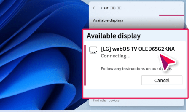 Cast Stremio to LG TV via Windows app