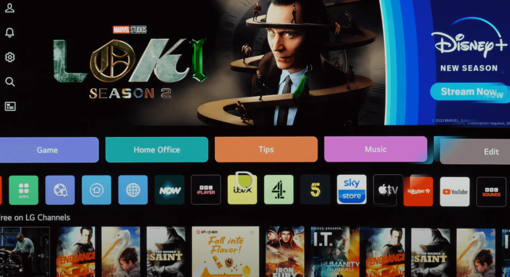 webOS 23 Home screen